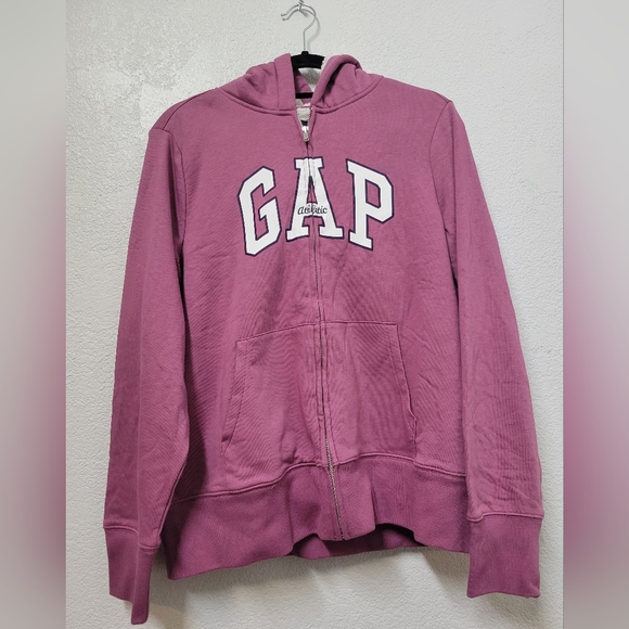 GAP Tops - GAP Womens Mauve Hoodie with Logo XLarge Nwt
